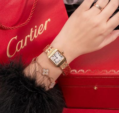 Cartier Santos 316L Steel 24MM Lady Wrist Watch